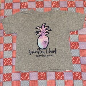 Delta Gray Kids Tee with Pineapple Print